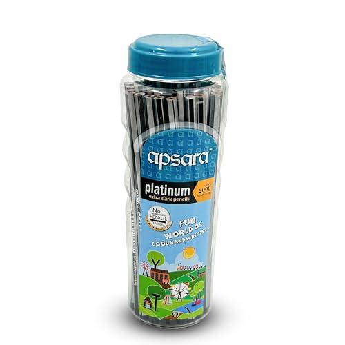 Apsara Platinum Pencil Jar Pack of 50 – Smooth Writing School Pencils