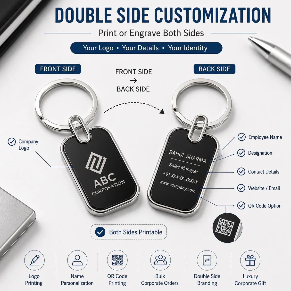Personalized Metal Keychains - Round