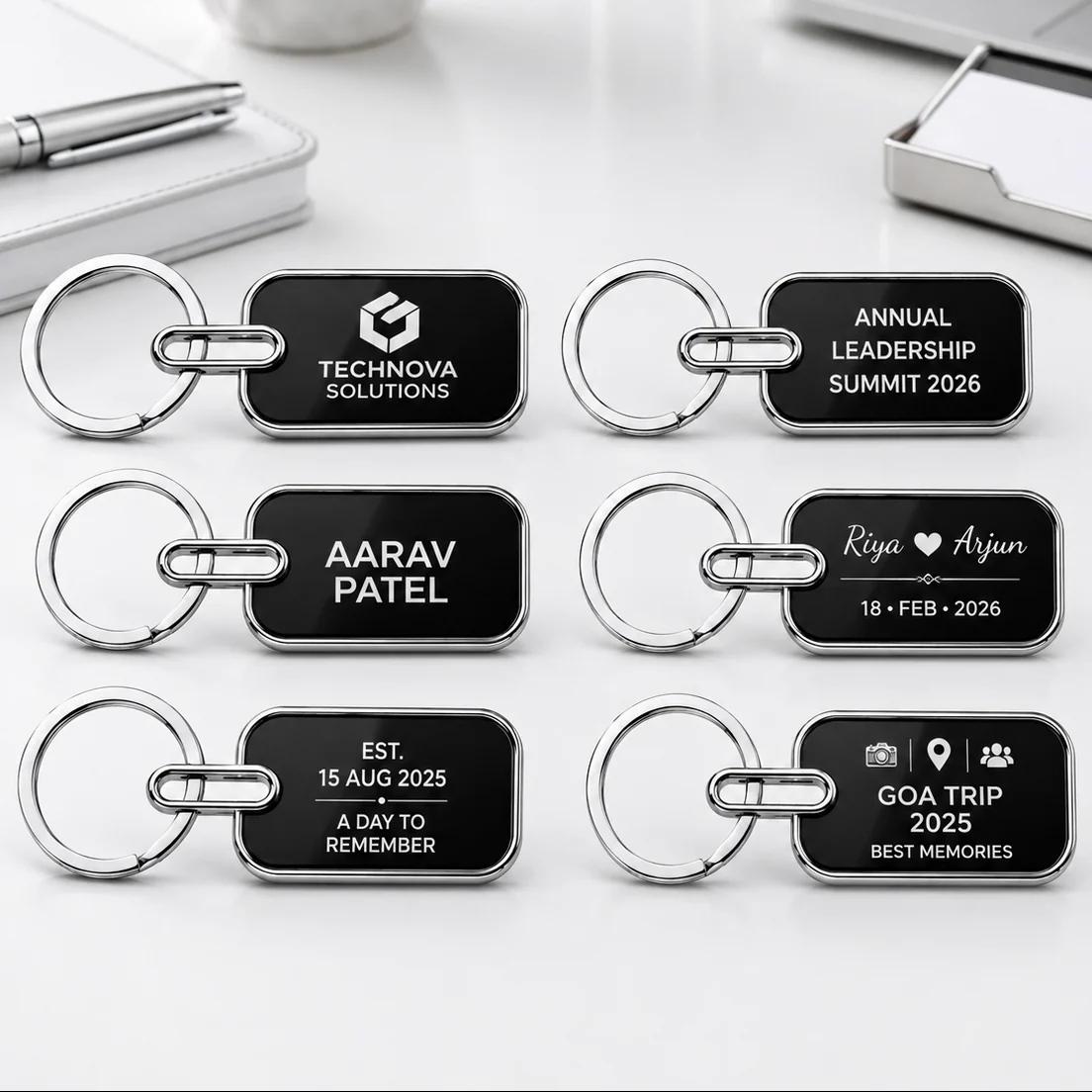 Personalized Metal Keychains - Round