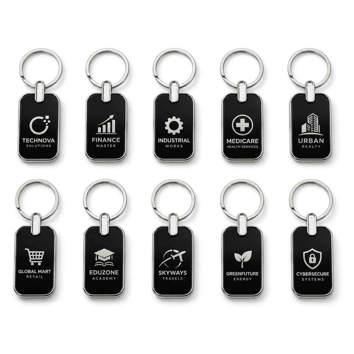 Personalized Metal Keychains - Round