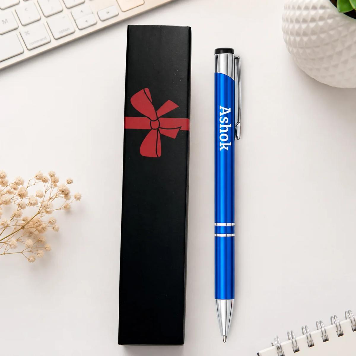 Personalized Metal Pen – Custom Name & Logo Printing (Set of 5 Pens)