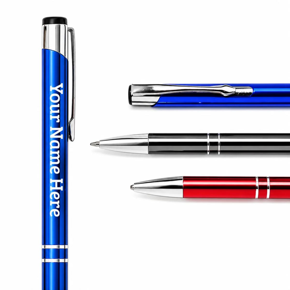 Personalized Metal Pen – Custom Name & Logo Printing (Set of 5 Pens)