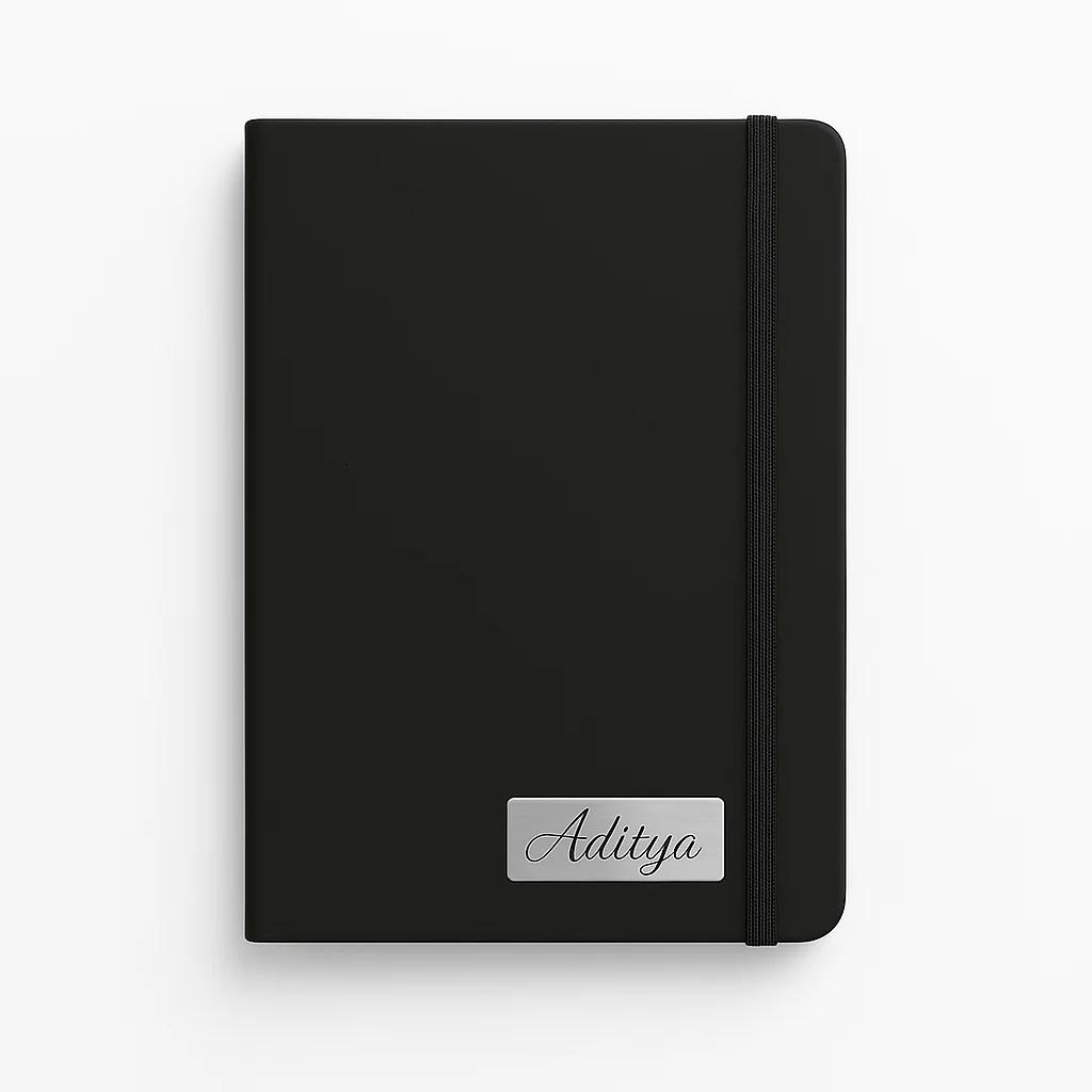 Personalized A5 Notebook - Black (Set of 5 Books), photo 5 of 9