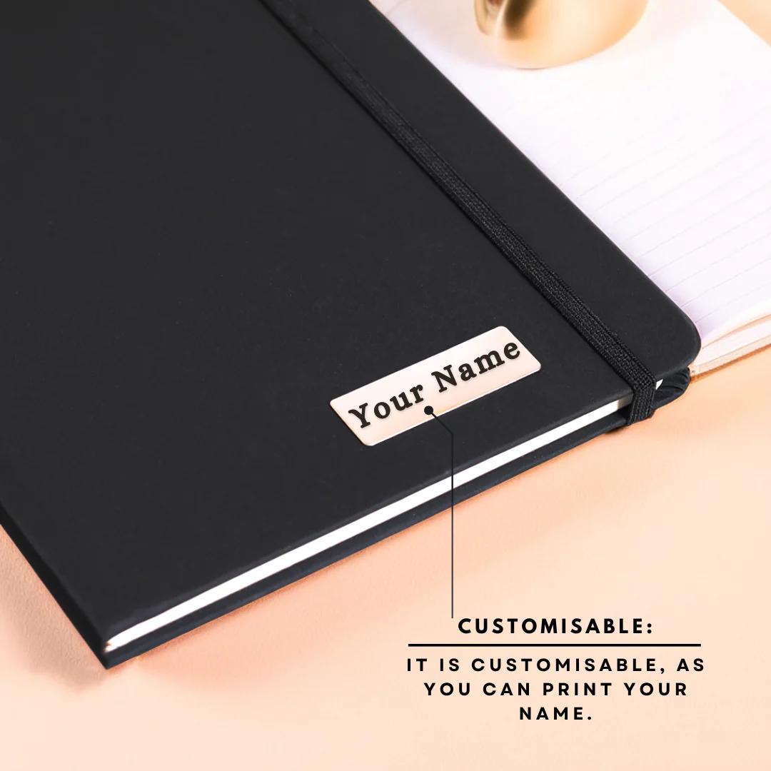 Personalized A5 Notebook - Black (Set of 5 Books), photo 4 of 9