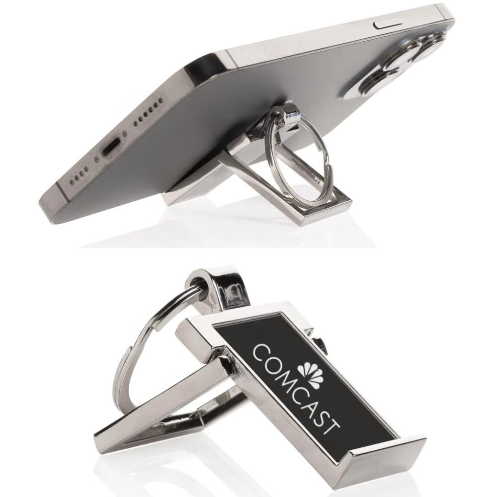 2-in-1 Metal Keychain + Mobile Stand – Sleek & Handy (Set of 5)