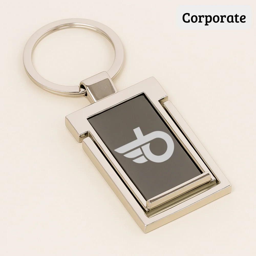 2-in-1 Metal Keychain + Mobile Stand – Sleek & Handy (Set of 5)