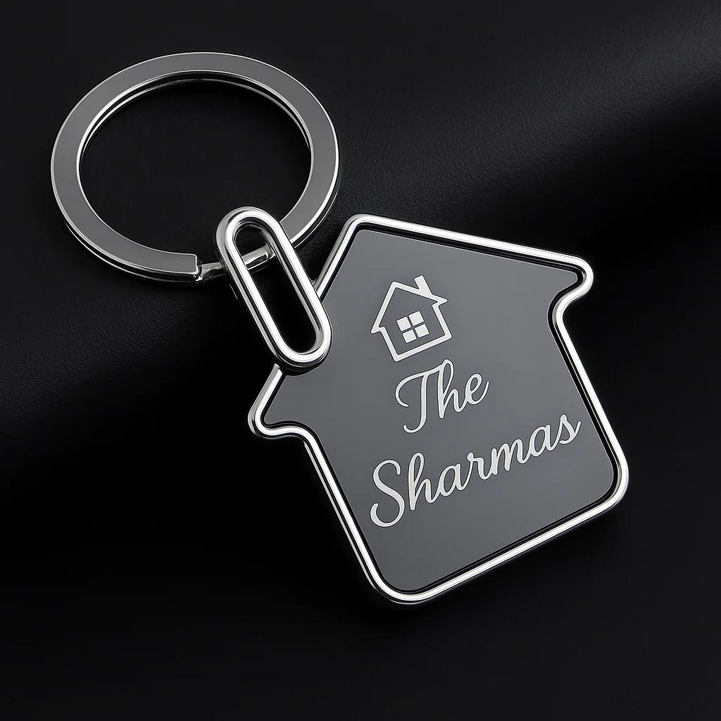Personalized House Shape Keychain (Set of 5)