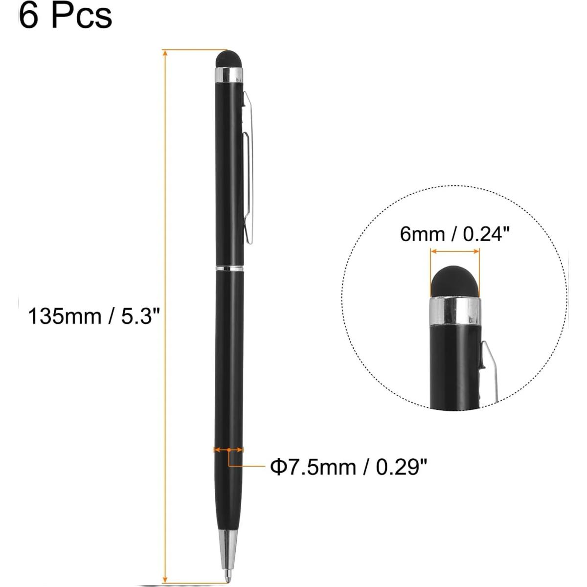 2-in-1 Metal Stylus Ballpoint Pen | Customised Pen with Name & Logo - Corporate Gift (set of 5 pens)