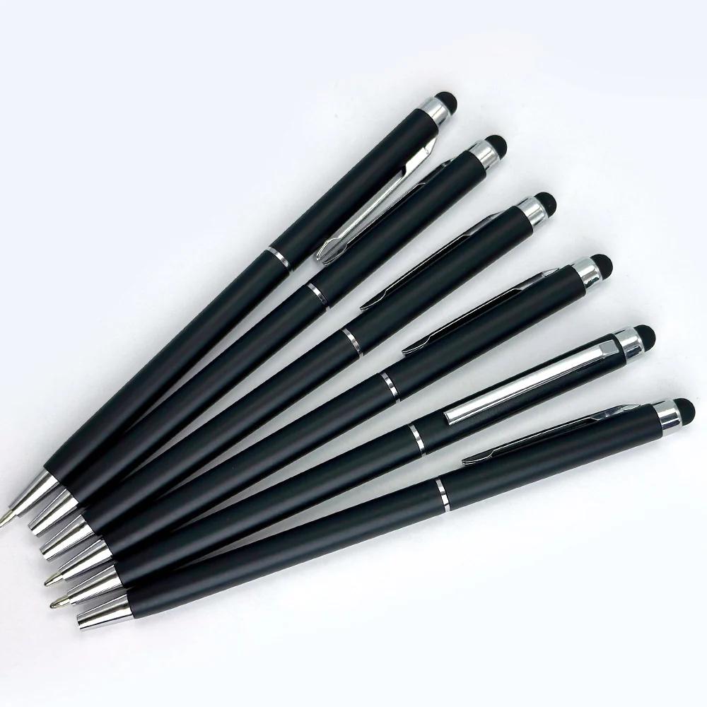 2-in-1 Metal Stylus Ballpoint Pen | Customised Pen with Name & Logo - Corporate Gift (set of 5 pens)