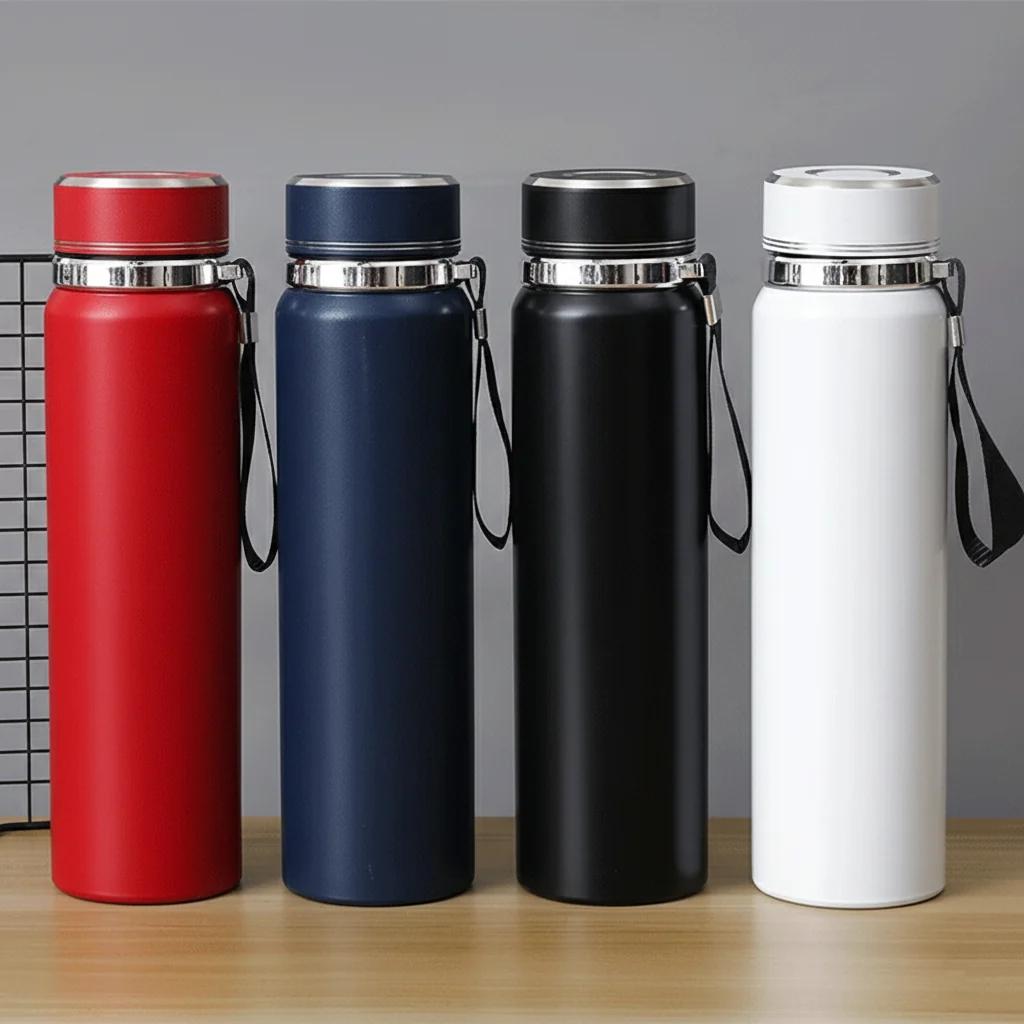 Double Layer Vacuum Bottle 1000ml – Hot & Cold Drinks