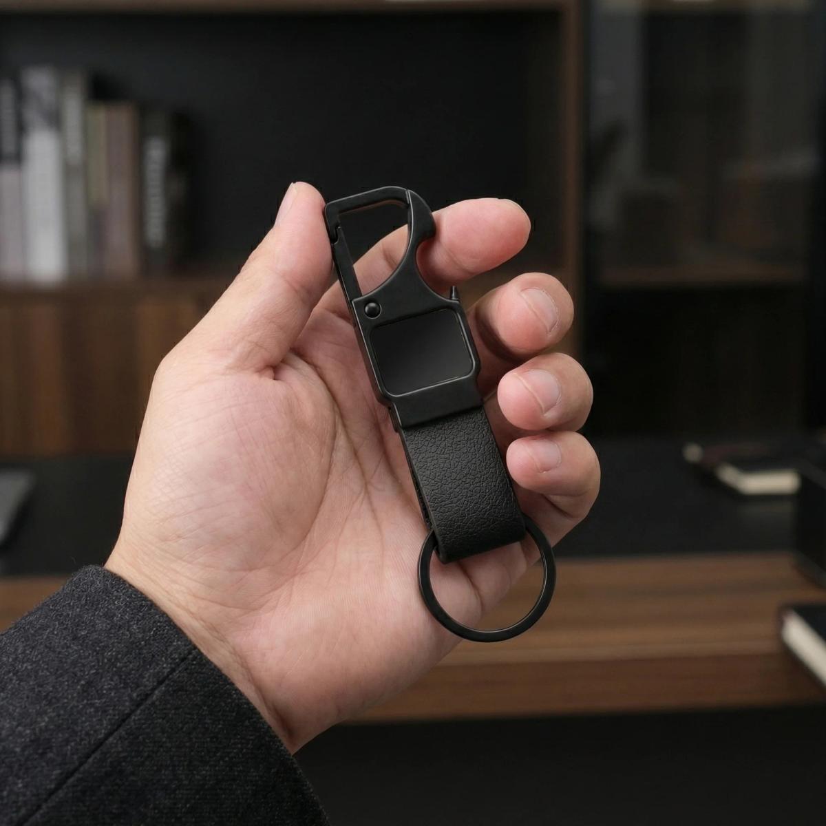 Customised Metal Matte Black Keychain For Corporate & Return Gift (set of 5)