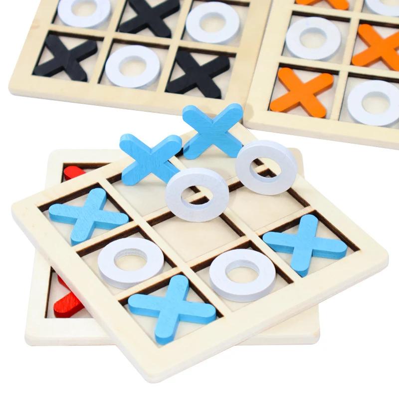 XO Tic-Tac-Toe Wooden Game – Fun Brain Training for Kids(Set of 5)