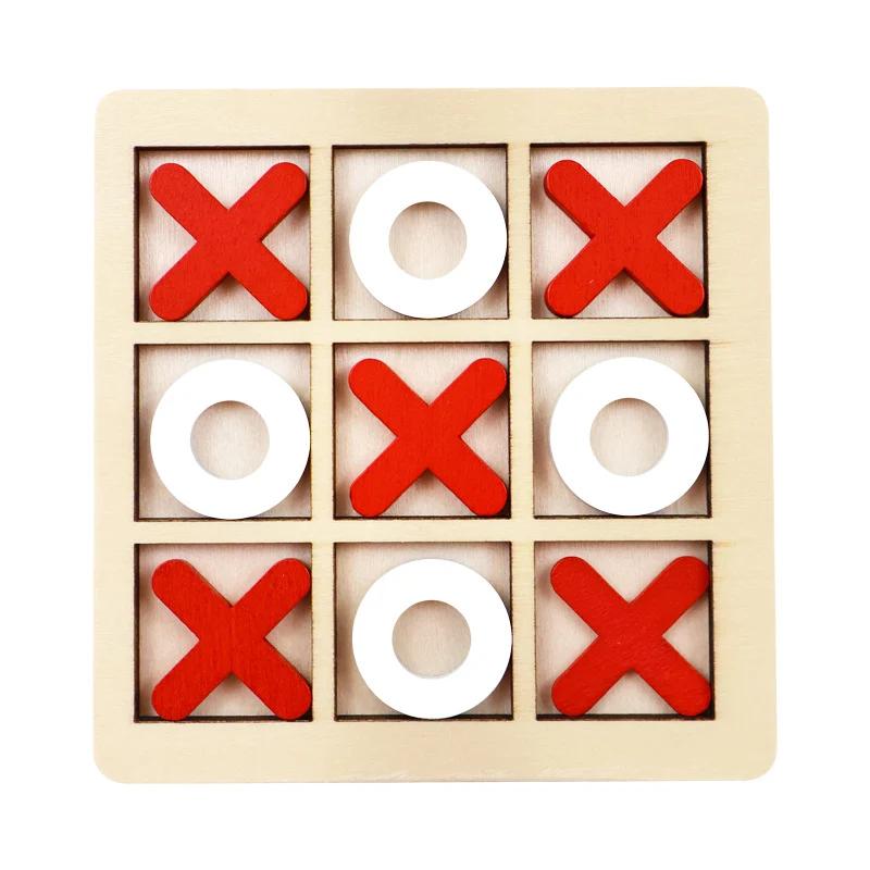 XO Tic-Tac-Toe Wooden Game – Fun Brain Training for Kids(Set of 5)