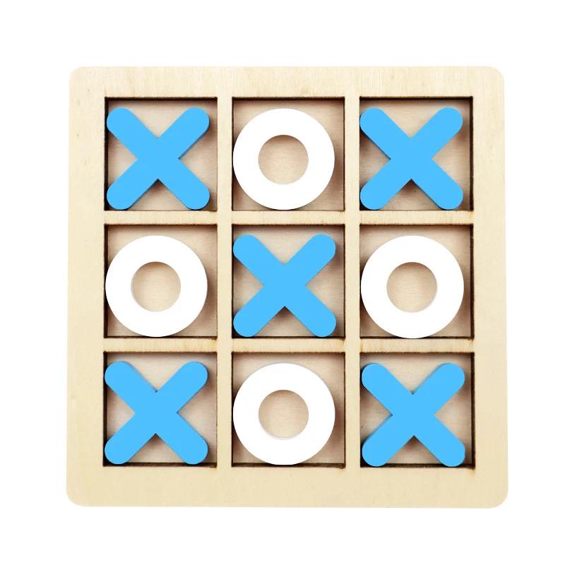 XO Tic-Tac-Toe Wooden Game – Fun Brain Training for Kids(Set of 5)