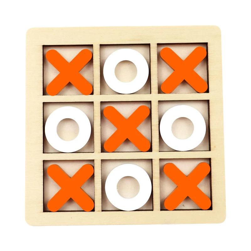 XO Tic-Tac-Toe Wooden Game – Fun Brain Training for Kids(Set of 5)