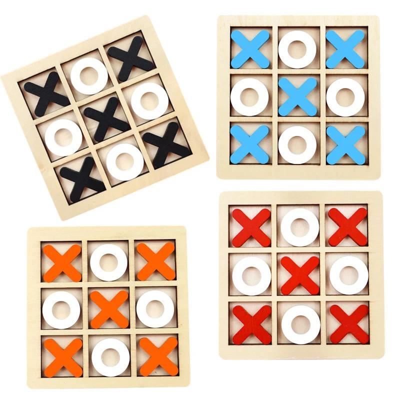XO Tic-Tac-Toe Wooden Game – Fun Brain Training for Kids(Set of 5)