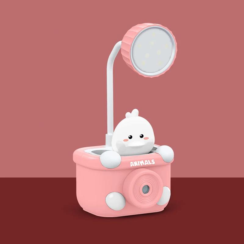 3-in-1 Kids USB Rechargeable 🌙 | Night Lamp + Sharpener + Pen Stand