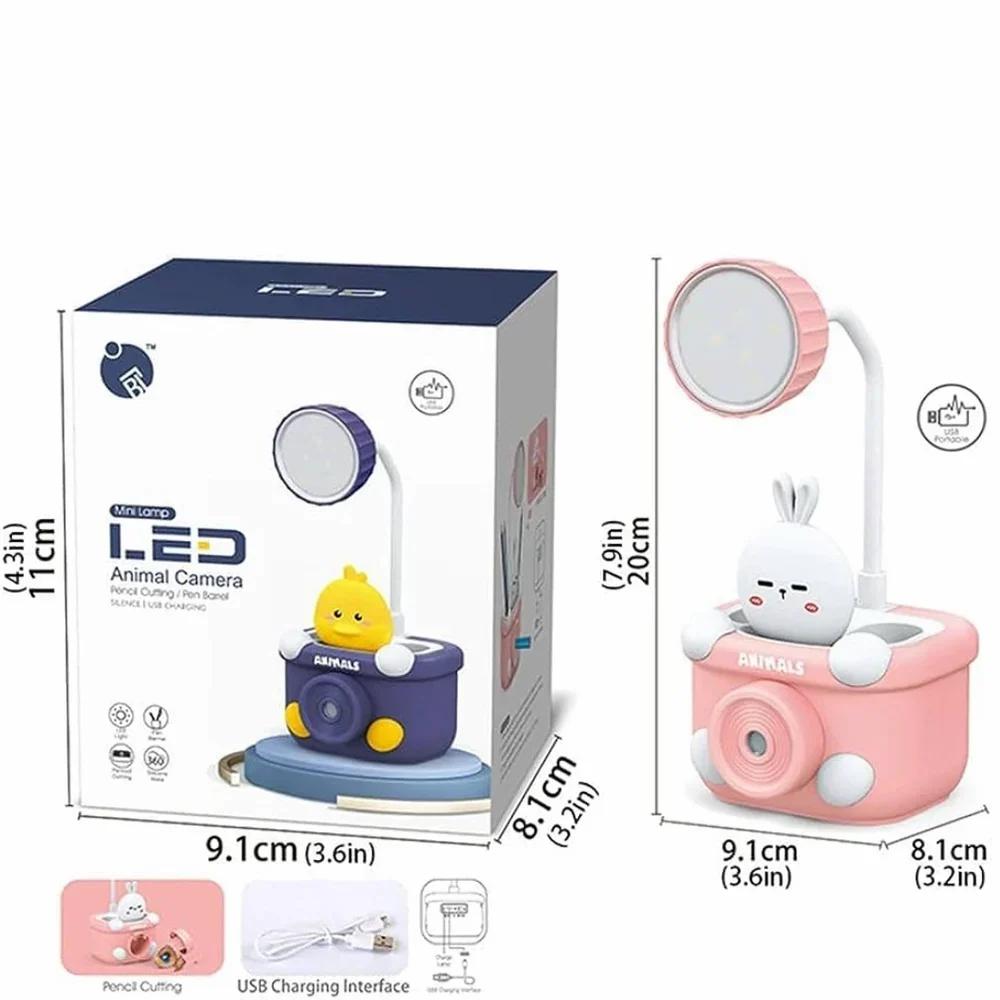 3-in-1 Kids USB Rechargeable 🌙 | Night Lamp + Sharpener + Pen Stand