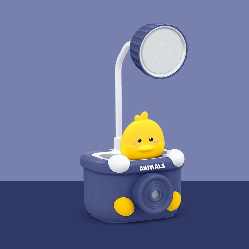 3-in-1 Kids USB Rechargeable 🌙 | Night Lamp + Sharpener + Pen Stand