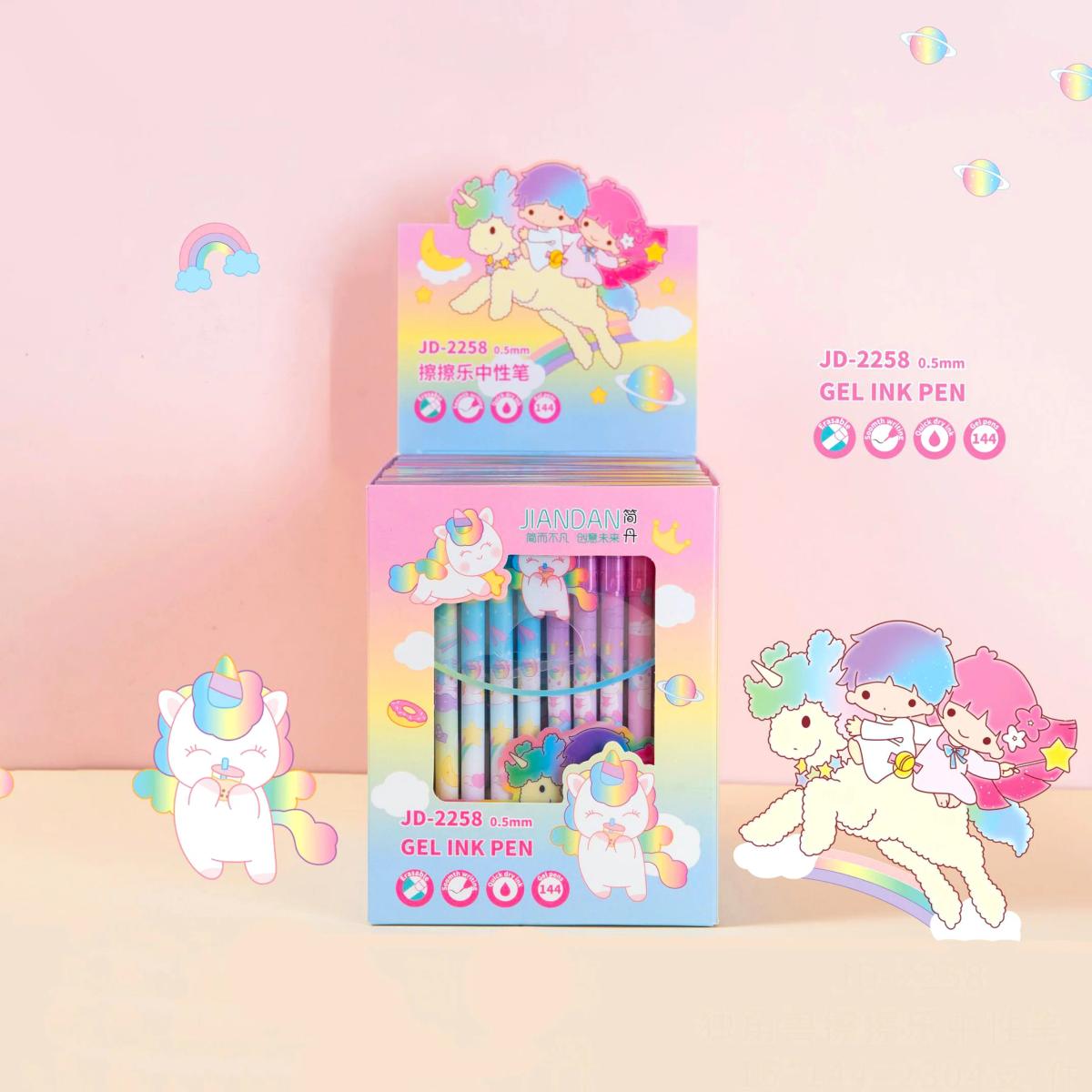 Unicorn Erasable Gel Pen Pack of 12pcs