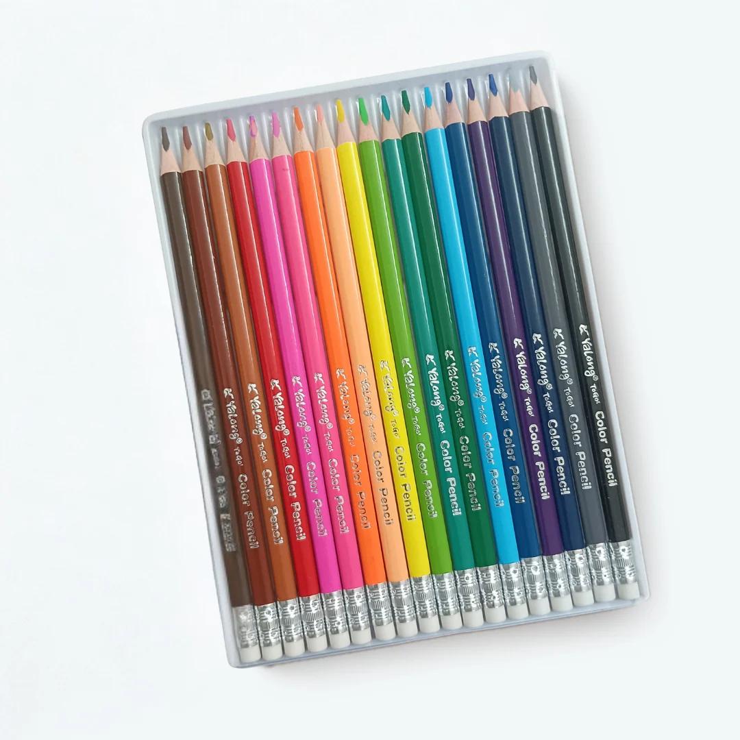 Erasable Color Pencils | 18 Colors | Built-in Eraser