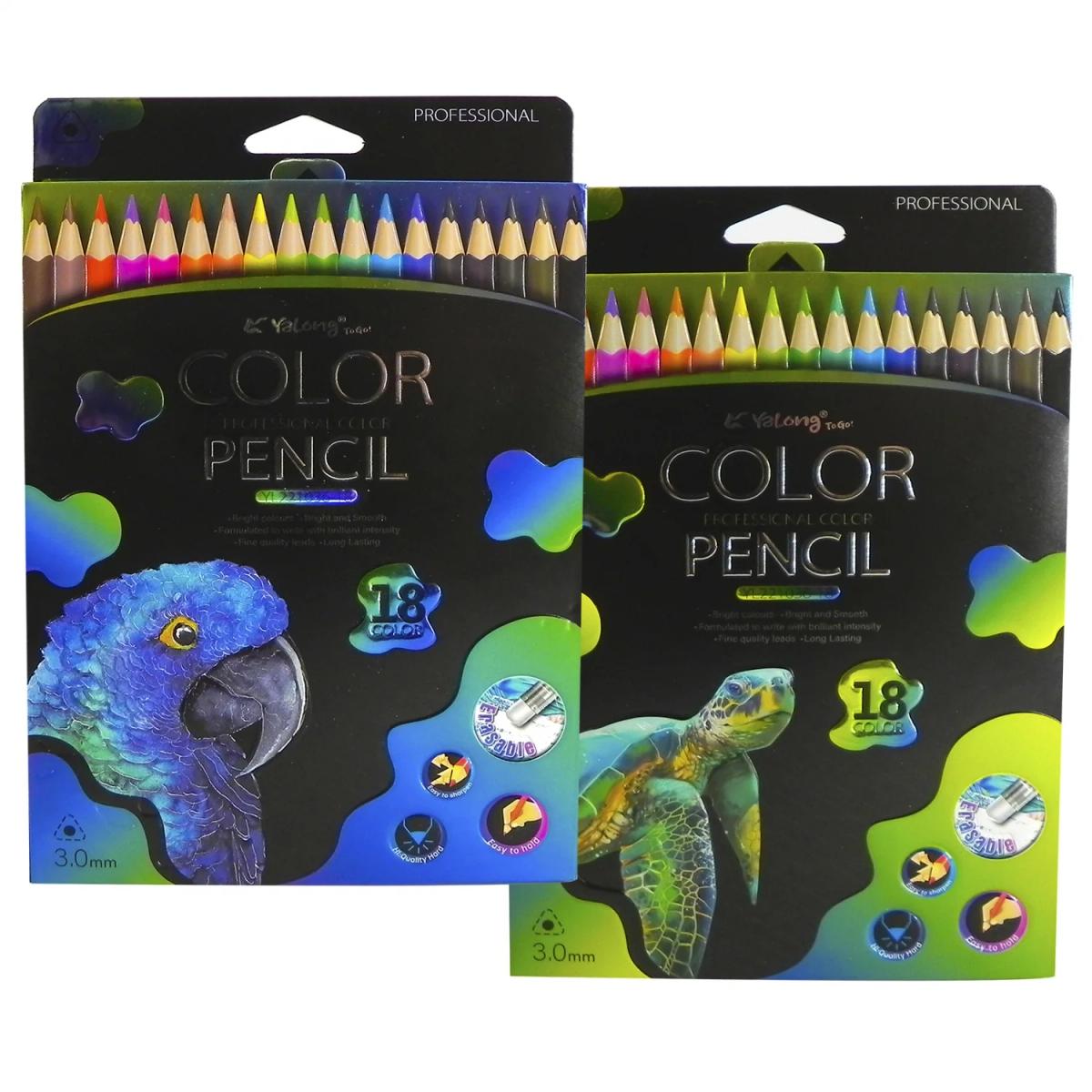 Erasable Color Pencils | 18 Colors | Built-in Eraser