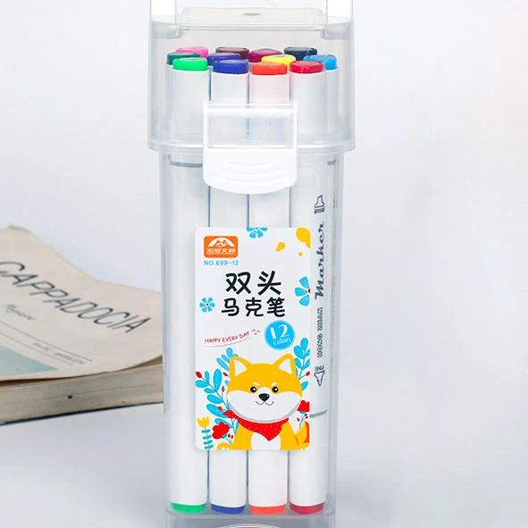 Double-Headed Marker Set of 12-Color