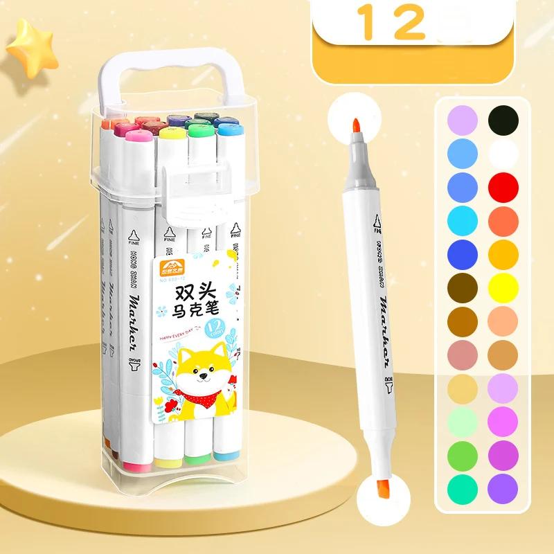 Double-Headed Marker Set of 12-Color