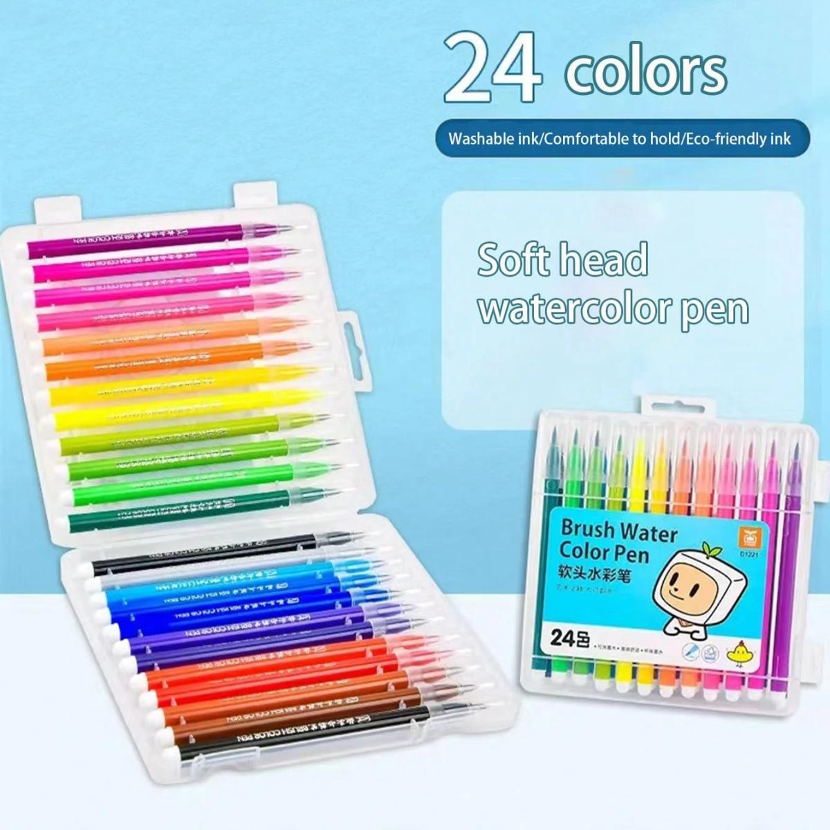 Watercolor Marker | Brush Tip | 24 Colors