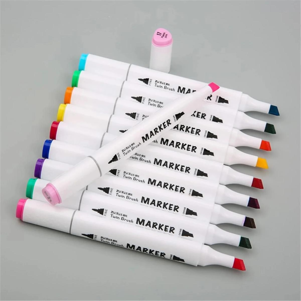 Watercolor Markers | Dual Tip (Bullet & Chisel) | 60 Colors