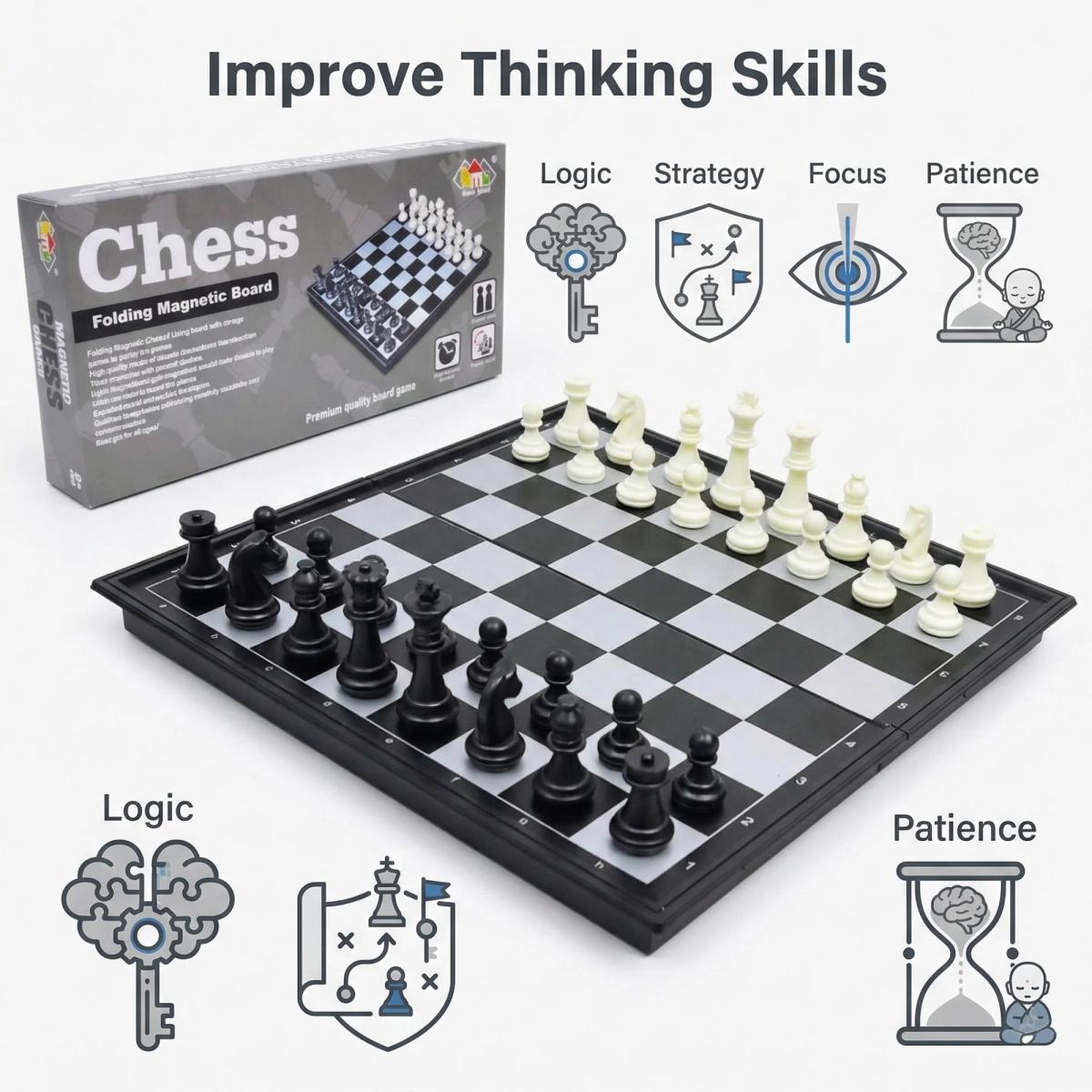Classic Folding Magnetic Chess Set