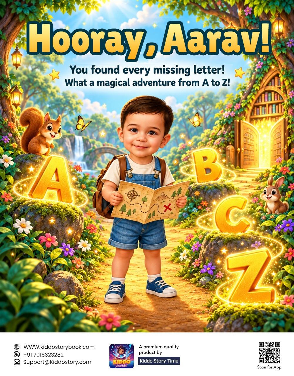 Closing page: Hooray, with the child's name