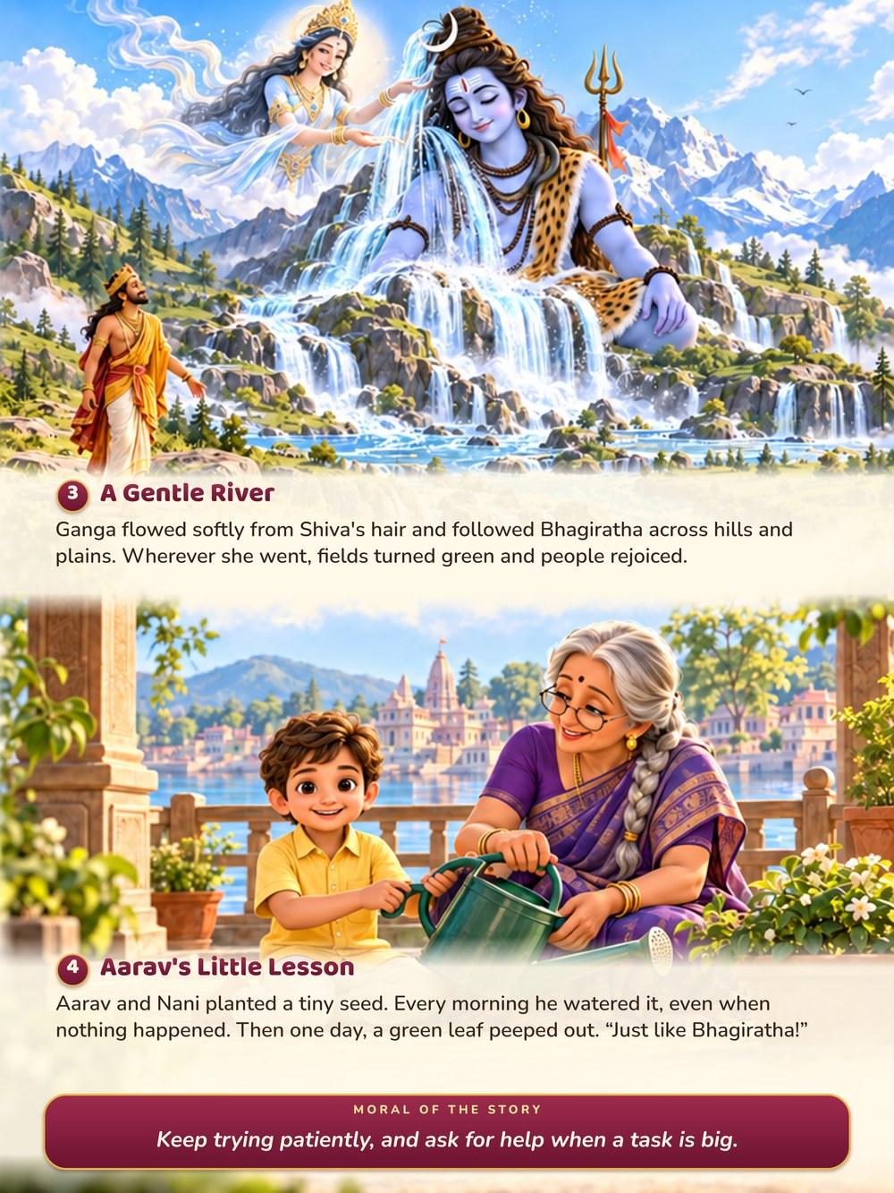Bhagiratha Brings the Ganga, with the child in the story