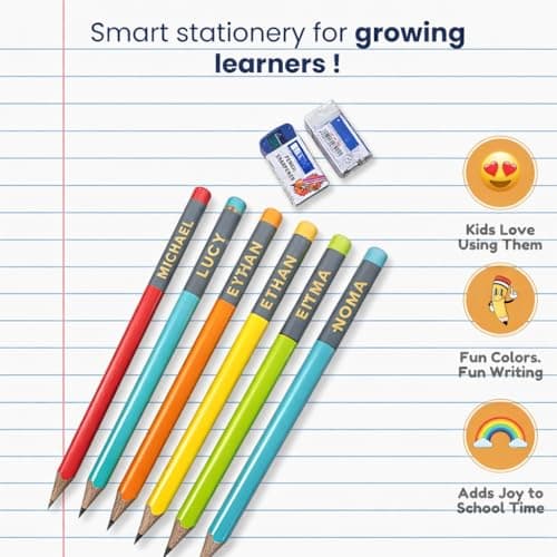 Personalized Pencils With Name | Personalised Name Pencils for Kids (Set of 10) | With Eraser & Sharpener personalized storybook cover thumbnail