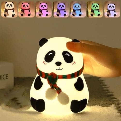 Rechargeable Silicone Panda Night Light | 7-Color LED Lamp | Soft BPA-Free | Cute Multicolor Gift for Kids & Teens personalized storybook cover