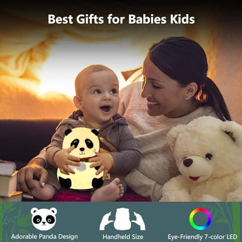 Rechargeable Silicone Panda Night Light | 7-Color LED Lamp | Soft BPA-Free | Cute Multicolor Gift for Kids & Teens personalized storybook cover thumbnail