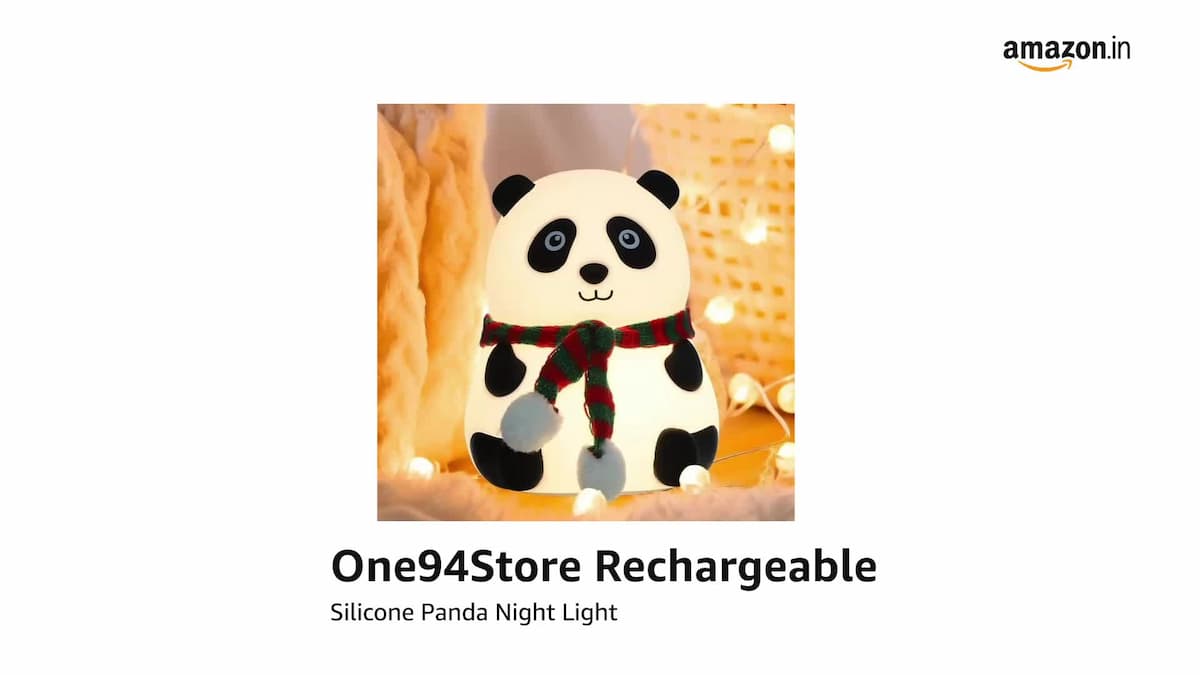 Rechargeable Silicone Panda Night Light | 7-Color LED Lamp | Soft BPA-Free | Cute Multicolor Gift for Kids & Teens personalized storybook cover thumbnail