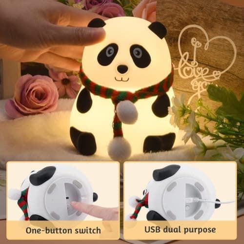 Rechargeable Silicone Panda Night Light | 7-Color LED Lamp | Soft BPA-Free | Cute Multicolor Gift for Kids & Teens personalized storybook cover thumbnail