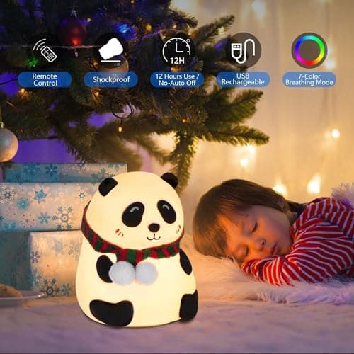 Rechargeable Silicone Panda Night Light | 7-Color LED Lamp | Soft BPA-Free | Cute Multicolor Gift for Kids & Teens personalized storybook cover thumbnail
