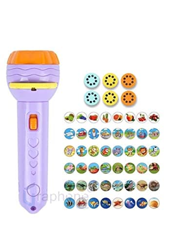 Graphene Kids Slide Projector Torch – Interchangeable Slides & Safe Night Flashlight for Children personalized storybook cover