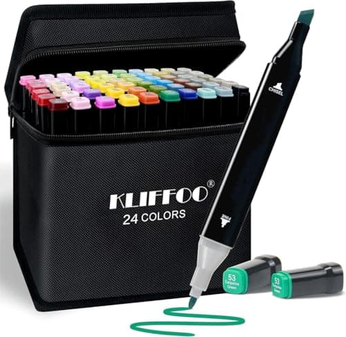 Dual Tip Art Markers 24 Colors with Carry Bag personalized storybook cover