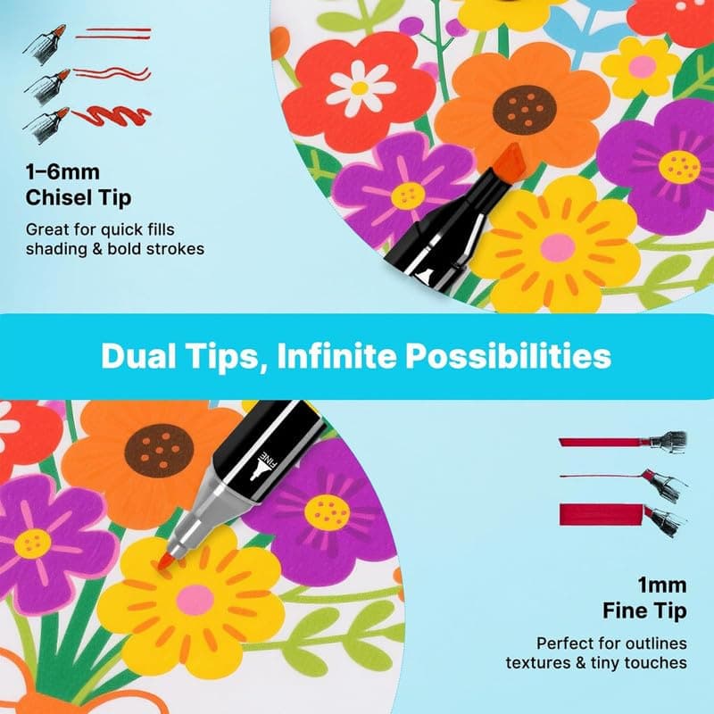 Dual Tip Art Markers 24 Colors with Carry Bag personalized storybook cover thumbnail