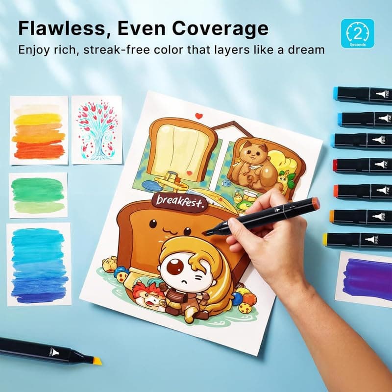 Dual Tip Art Markers 24 Colors with Carry Bag personalized storybook cover thumbnail