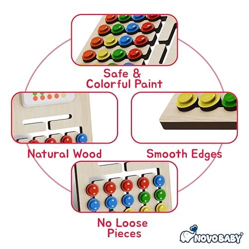 Kiddo Store Kids Montessori Slide Puzzle – Color & Pattern Learning Toy for Kids 3-8 personalized storybook cover thumbnail