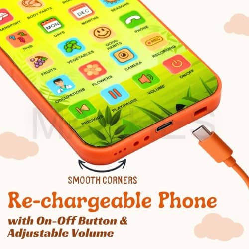 Educational Phone Toy for Kids – Rechargeable 24 Modes Talking Smart Phone personalized storybook cover thumbnail