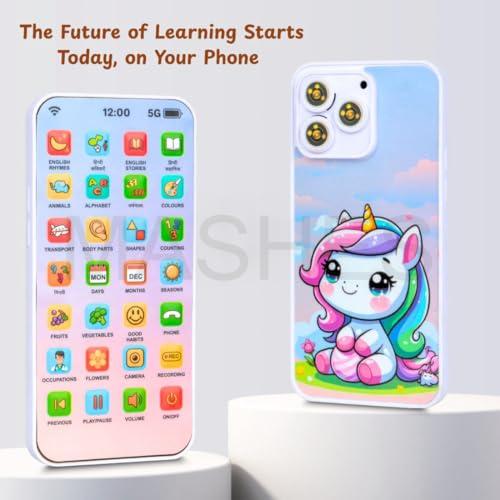 Educational Phone Toy for Kids – Rechargeable 24 Modes Talking Smart Phone
