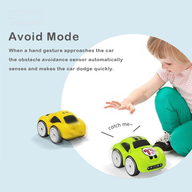 KiddoStore Magic Induction RC Intelligent Sensor Car – 2.4GHz Remote Control Mini Car with Smart Music & LED Lighting, Educational Racing Toy Best Birthday Gift for Kids (Multi Color)