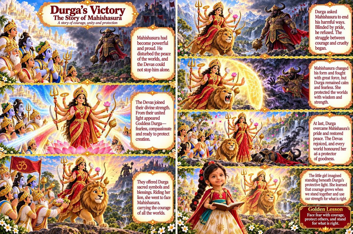 Durga's Victory story spread
