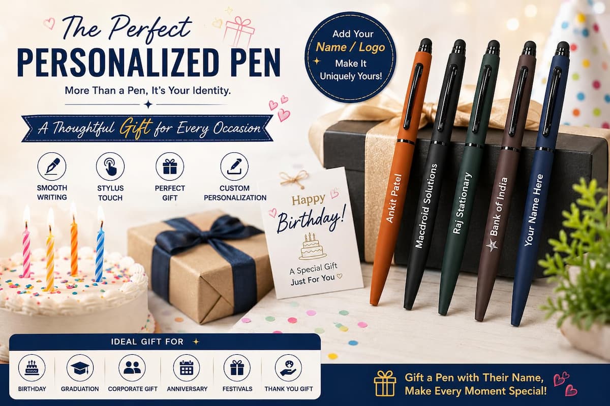 Personalized MultiColor Gel Pens with Name – Custom Printed Gel Pen Set | Return Gift for Kids & Students personalized storybook cover