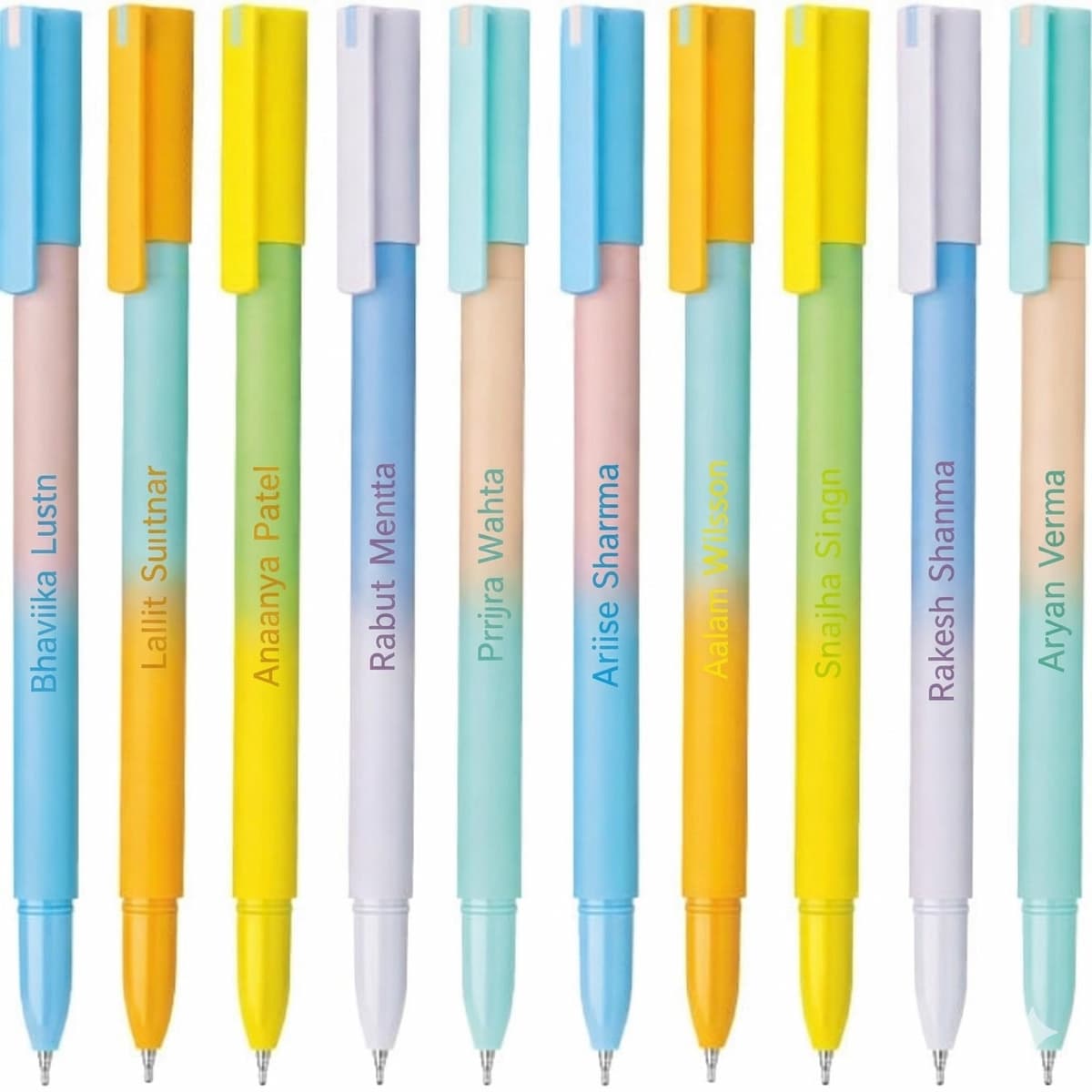 Personalized Premium Pen Gift Set of 5 – Custom Engraved Soft-Touch Ballpoint Pens with Name personalized storybook cover thumbnail